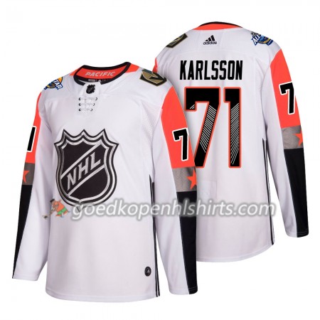 Vegas Golden Knights William Karlsson 71 2018 NHL All-Star Pacific Division Adidas Wit Authentic Shirt - Mannen